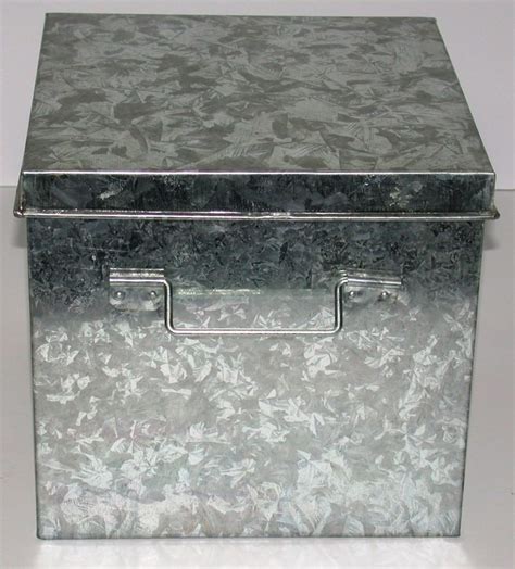 galvanized metal box with lid black|galvanized metal containers with lids.